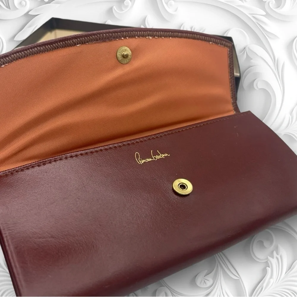 Princess Gardner Vintage NOS Burgundy Leather Long Wallet